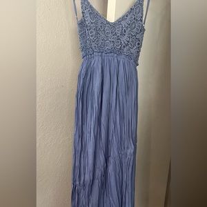 Denim blue maxi dress